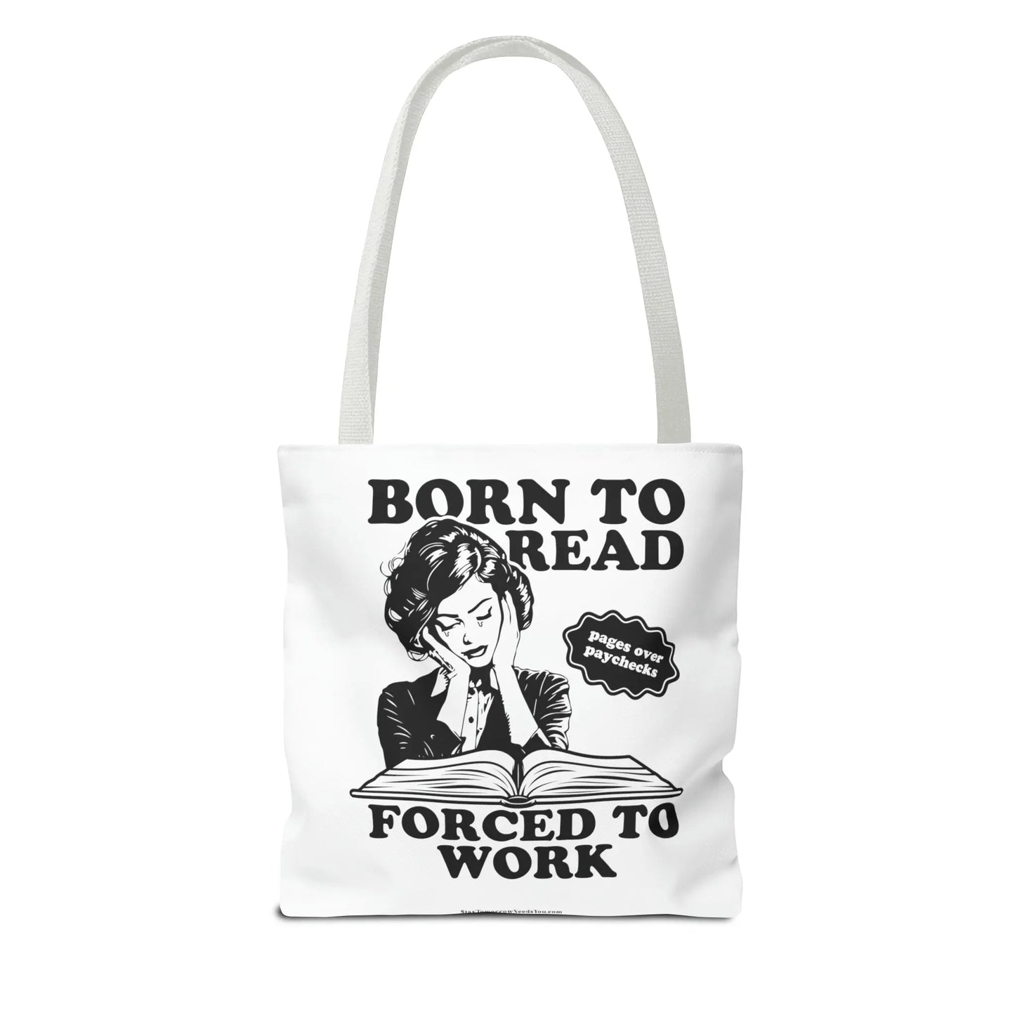 Born To Read Forced to Work Retro Tote Spicy Smut Tote Bookish Gift Dark Romantasy Reader Morally Grey Club Fiction Character Book Lover Mothers Day Gift Book Club Book Worm