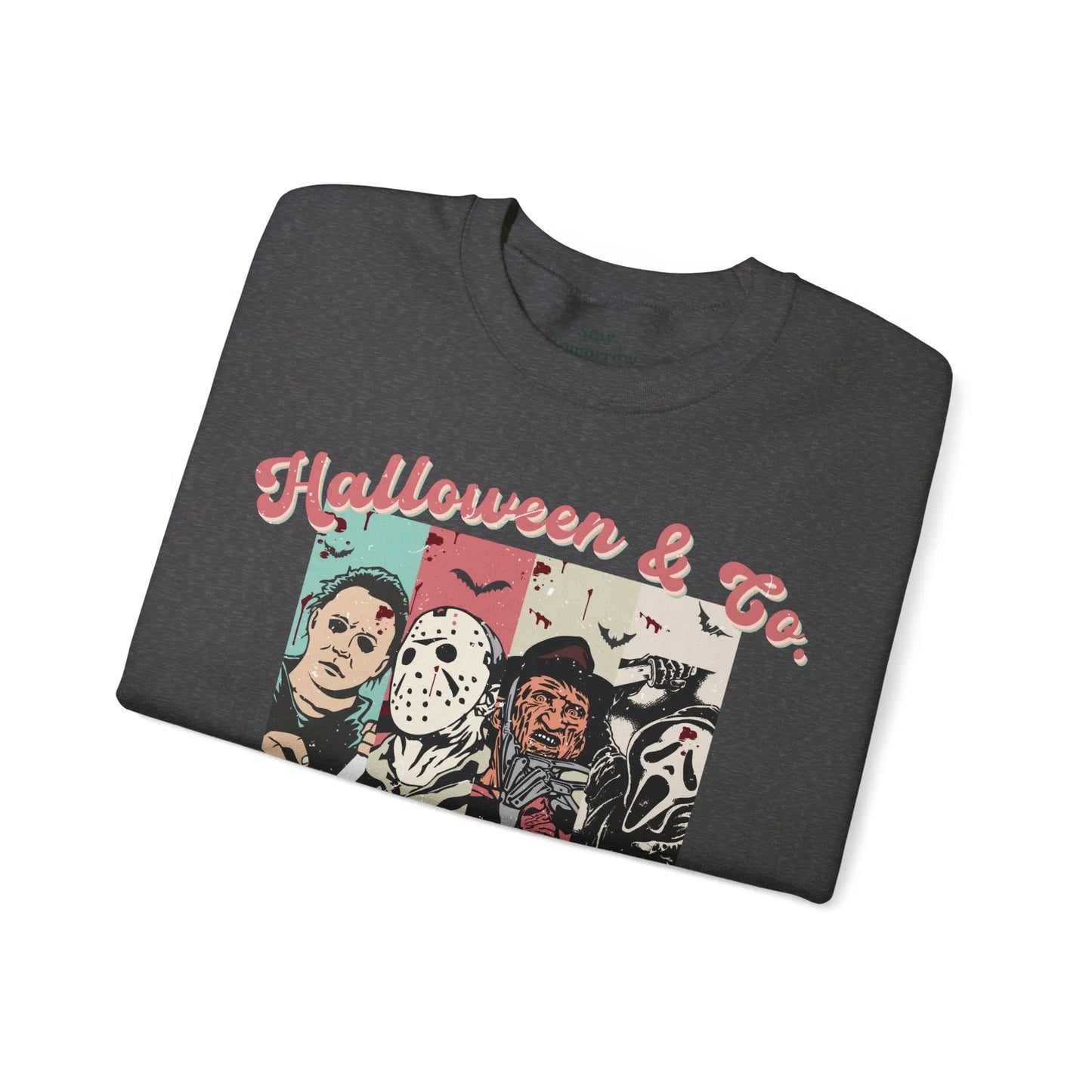 Retro Boho Halloween Horror Sweatshirt - Michael Meyers, Jason Vorhees, Freddy Krueger, Ghost Face Scream Hoodie Halloween, Friday the 13th, Nightmare on Elm Street, 2024