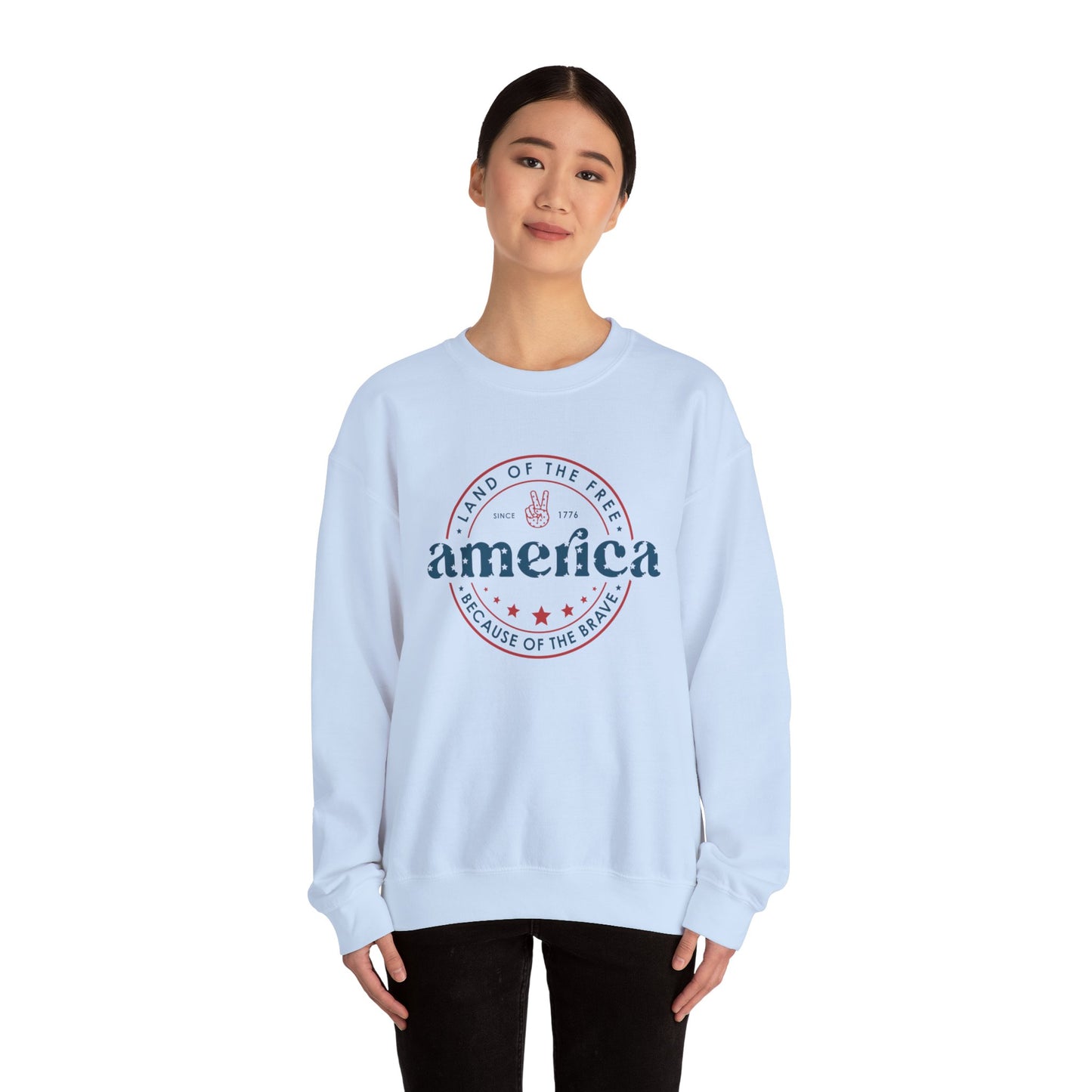 America: Land of the Free Because of the Brave Vintage Retro America Sweatshirt for Patriots - Stay Tomorrow Needs You America: Land of the Free Because of the Brave Vintage Retro America Sweatshirt for Patriots