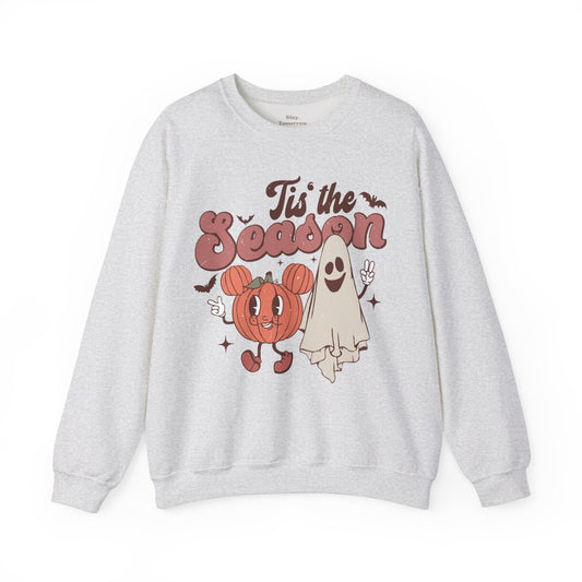 Spooky Season Halloween2024 Fall Cute Retro 'Tis the Season' Halloween Pumpkin Sweatshirt