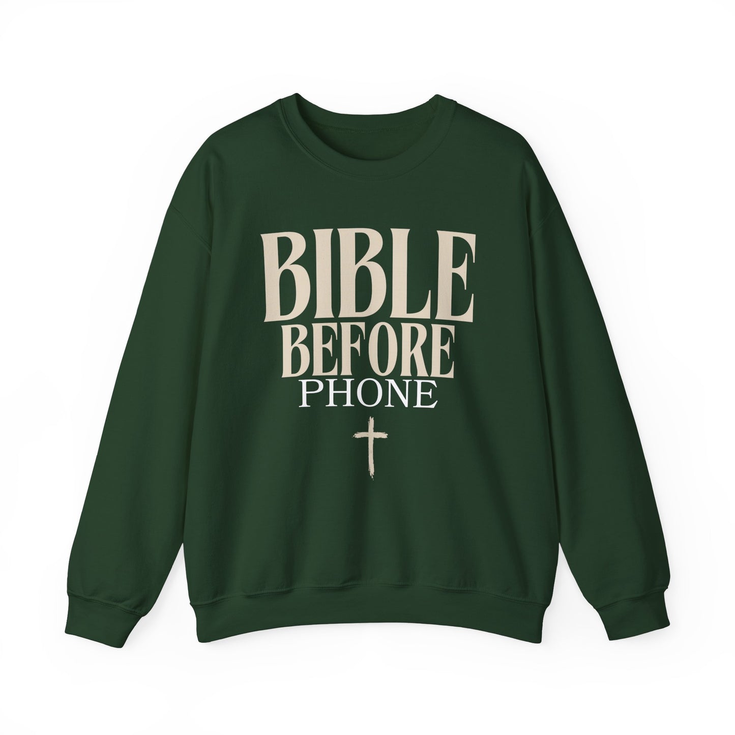 Bible Before Phone Christian Sweatshirt Catholic Jesus Read Your Bible Christian Apparel - Stay Tomorrow Needs You