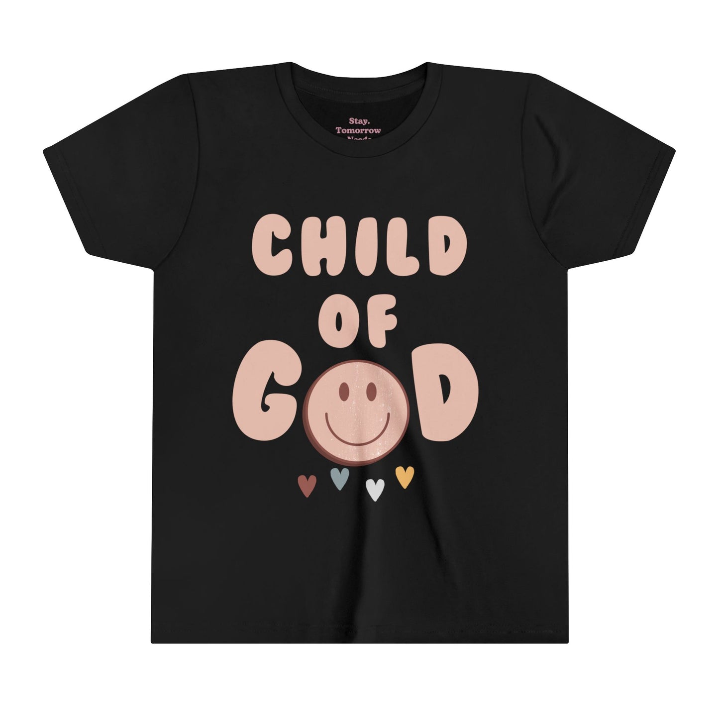 Child of God Girls Christian T shirt retro boho pink Jesus Christmas Gift