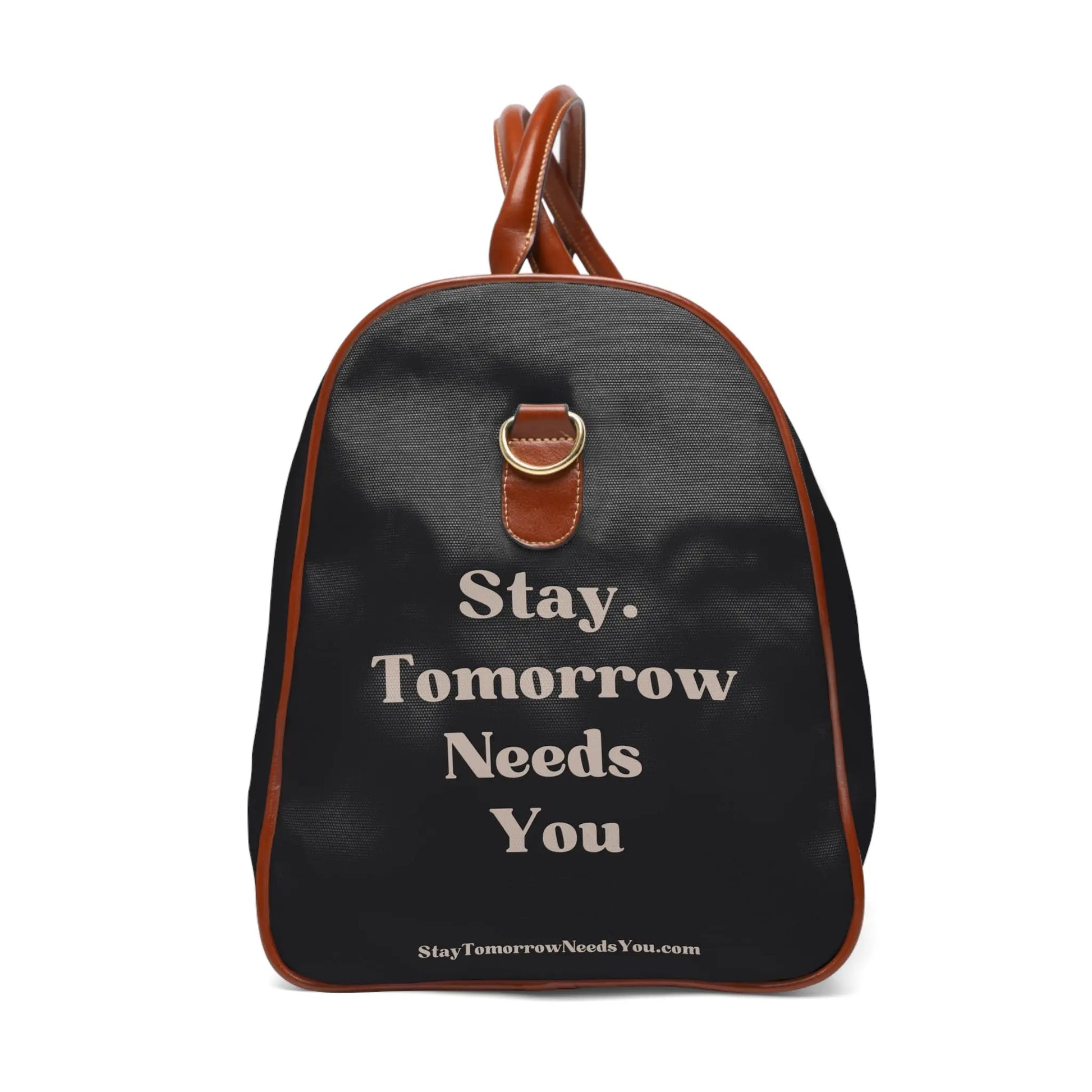 Suicide Awareness Stay Tomorrow Needs You Waterproof Travel Bag - Ideal for Mother’s Day travels. Carry essentials with purpose, supporting mental health awareness. Shop now