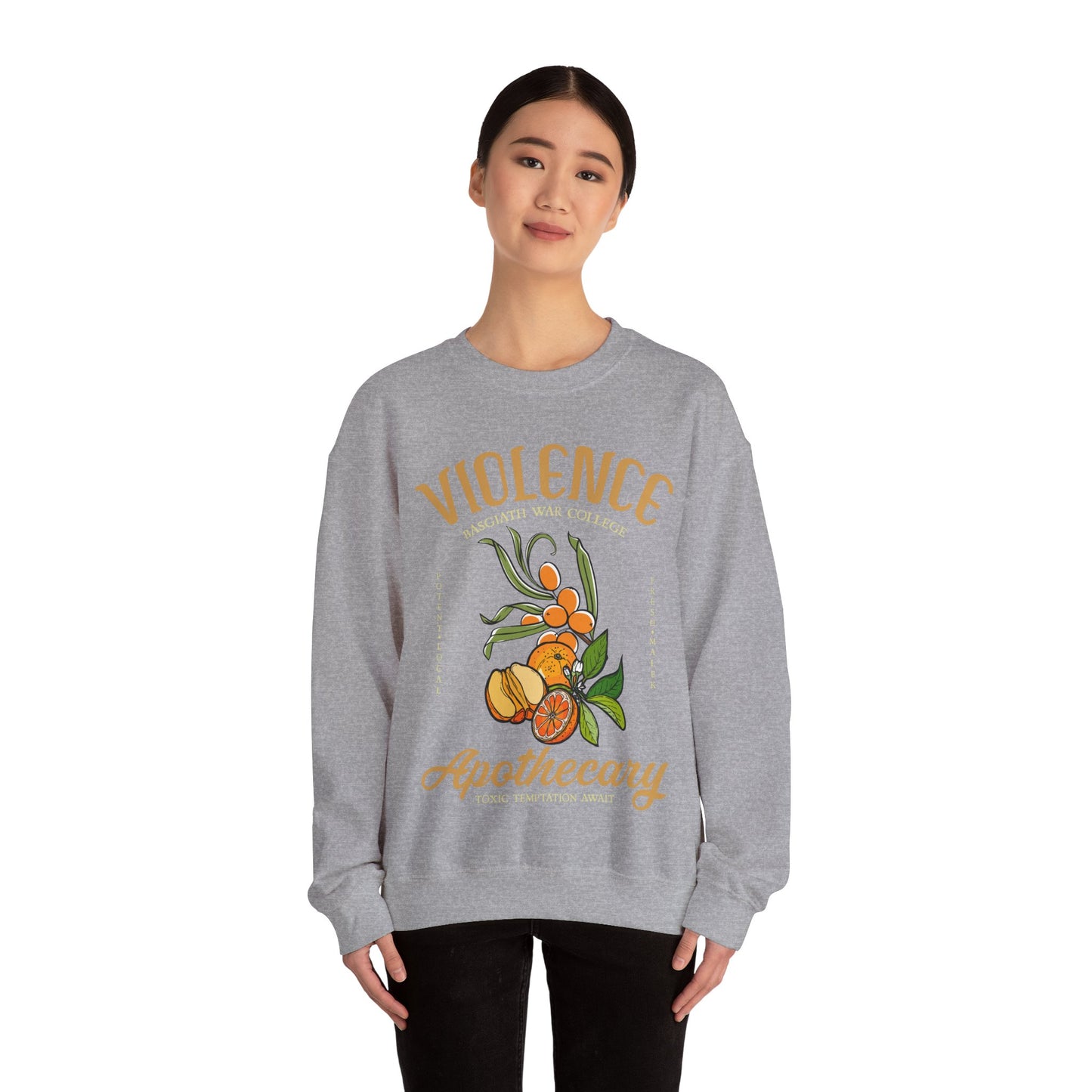 Onyx Storm Fourth Wing Iron Flame Vintage-Style Violence Basgiath War College Apothecary Sweatshirt | Inspired by Rebecca Yarros - Stay Tomorrow Needs You