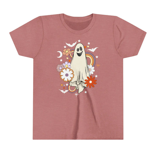 Kids Vintage Retro Flower Ghost T-Shirt Printify