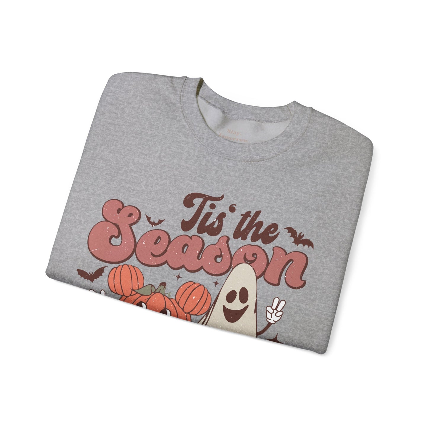 Spooky Season Halloween2024 Fall Cute Retro 'Tis the Season' Halloween Pumpkin Sweatshirt